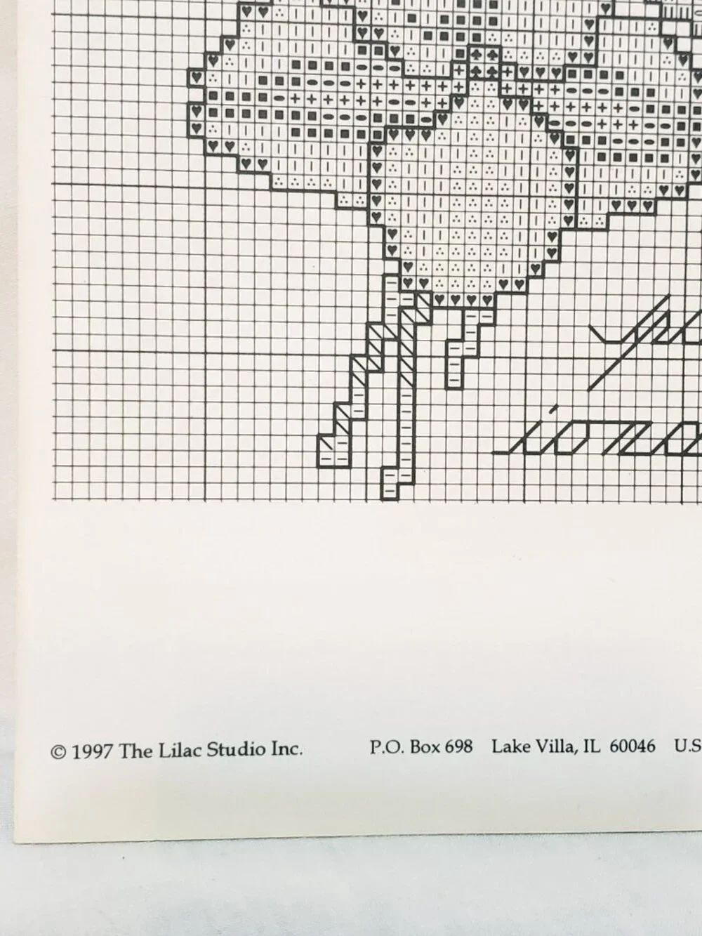 African Violet Blossoms The Lilac Studio Cross Stitch Pattern Card 1997